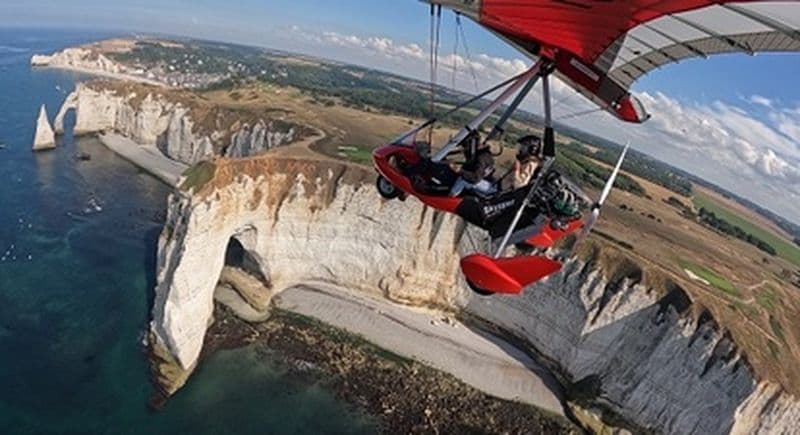 Baptême en ULM Pendulaire au dessus d'Etretat