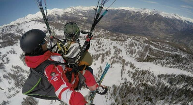 Billet Vol en Parapente à ski sur la station de Risoul