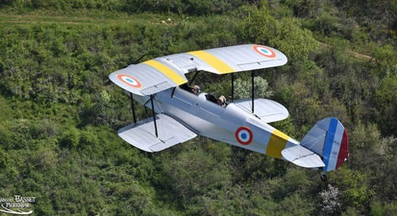 Baptême de l'air en avion biplan Stampe SV4-RS à Bourg en Bresse