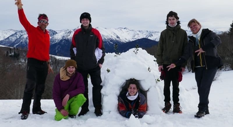 Stage de survie hiver au col de Port dans les Pyrénées