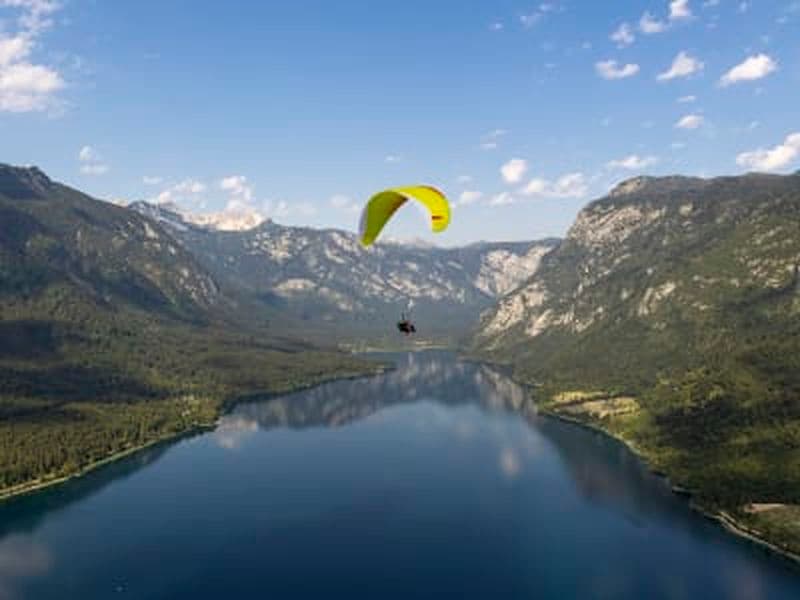Billet Baptême de parapente au-dessus du lac de Bohinj depuis Vogar (1 054 m)