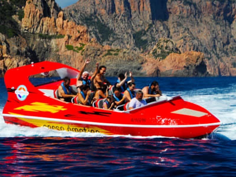 Jet boat dans le golfe de Porto depuis Porto, Corse