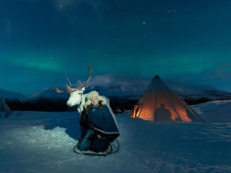 Billet Aurore boréale Expérience culturelle samie et visite des rennes depuis Tromsø