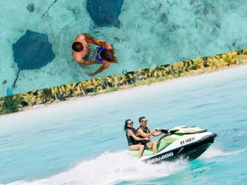 Billet Excursion combo jet ski et éco-safari avec snorkeling dans le lagon de Bora Bora