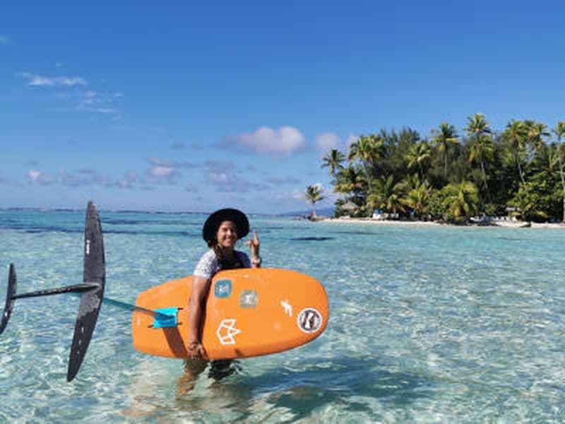 Journée découverte kitesurf et wingfoil au motu Ceran de Taha'a depuis Raiatea