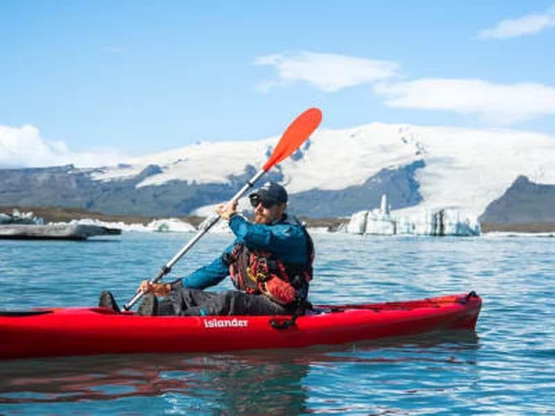 Billet Excursion guidée en kayak à la lagune du glacier Jökulsárlón et randonnée glaciaire au Falljökull à partir de Skaftafell