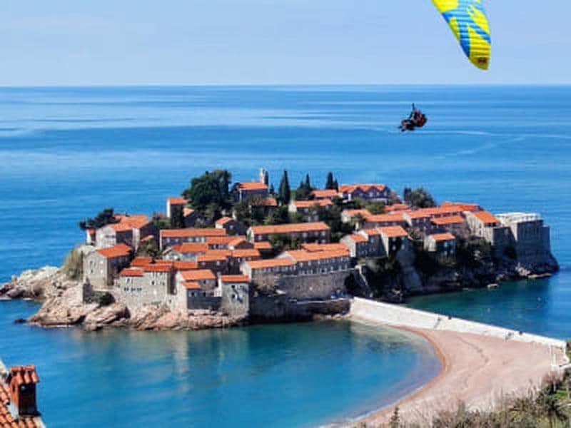 Billet Vol en parapente en tandem à Sveti Stefan depuis Budva
