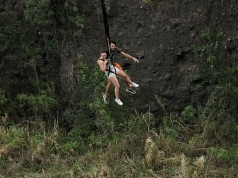 Billet Saut pendulaire du pont du Bras de la Plaine (115 m), La Réunion