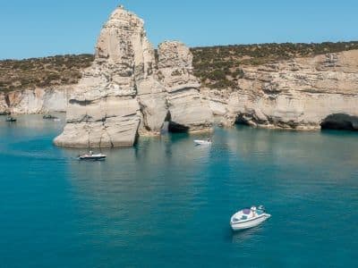 Billet Excursion privée guidée en bateau autour de Milos, Kimolos et Polyegos