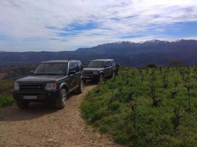 Excursion en jeep tout compris vers un moulin à huile traditionnel et une cave à vin au départ de La Canée en Crète
