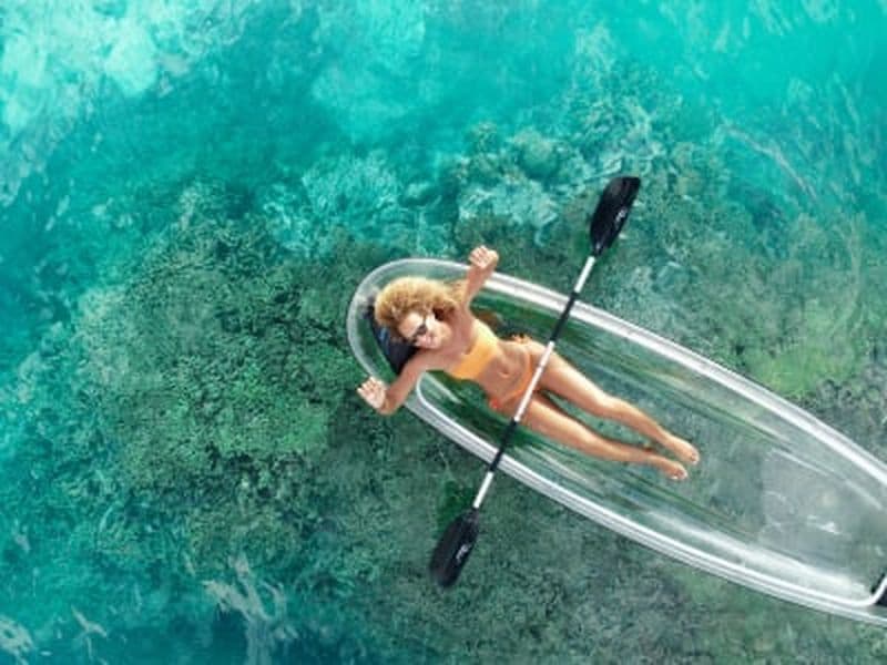 Billet Excursion guidée en kayak transparent dans le lagon de Saint-François, Guadeloupe