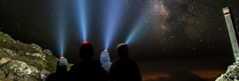 Escalade de nuit à la Montagne Pico