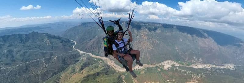 Billet Vol en parapente au-dessus du canyon de Chicamocha