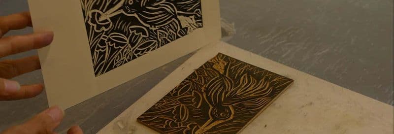 Atelier de gravure à Lamas