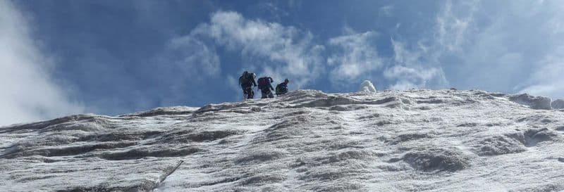 Escalade sur glace du Huayna Potosí