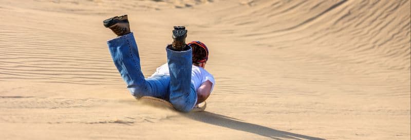 Sandboard sur les dunes de Tifnit