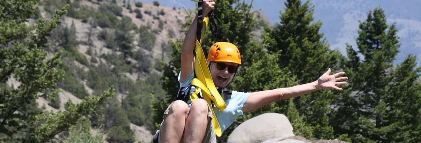 Tyrolienne à Yellowstone