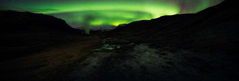 Billet Visite à la découverte des aurores boréales aux sources d'eau chaude de Reykjadalur