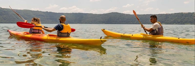 Balade en kayak sur le lac d'Albano