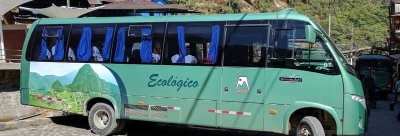 Bus entre Machu Picchu et Aguas Calientes