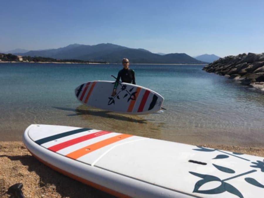 Réveil musculaire en paddle à Abbartello en Corse