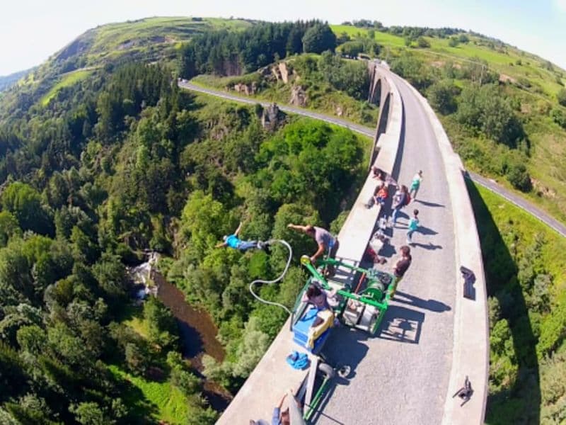 Saut à l'élastique au Viaduc de la Recoumène (43)