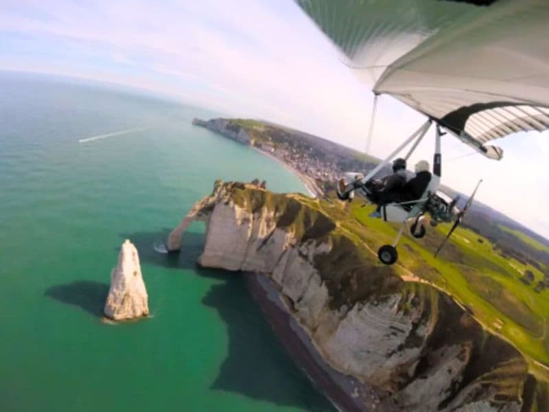 Baptême en ULM pendulaire sur la côte Normande (76)