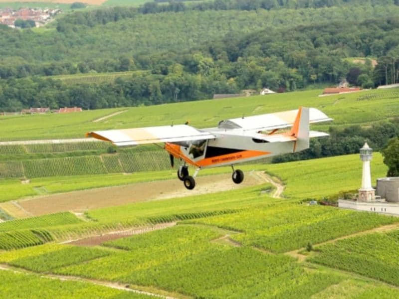 Baptême en ULM 3 axes à Prunay (51)