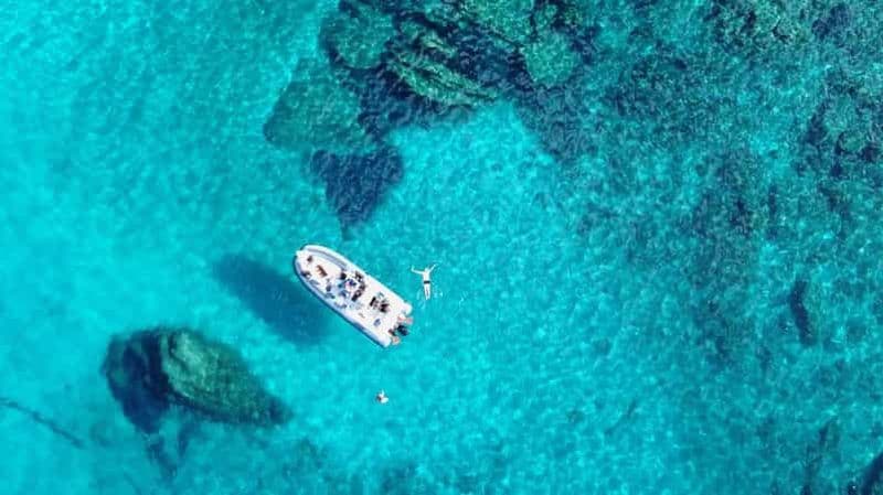 Billet Au départ d'Olbia : excursion en canot pneumatique avec plongée libre vers l'île de Tavolara