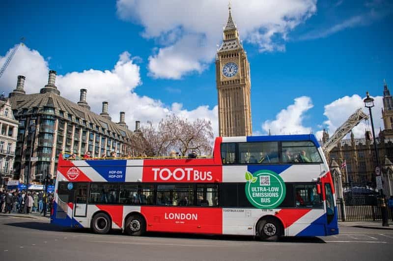 Billet Londres : Tootbus Hop-on Hop-off (croisière fluviale en option)