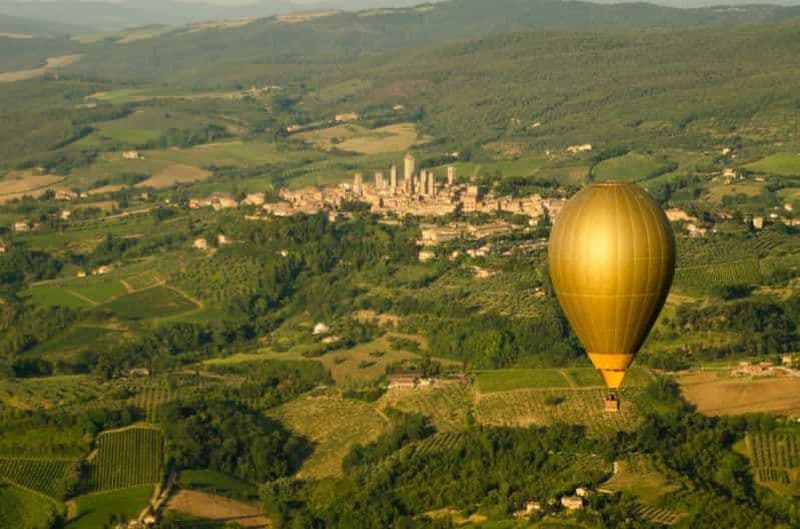 Vols en montgolfière près de San Gimignano