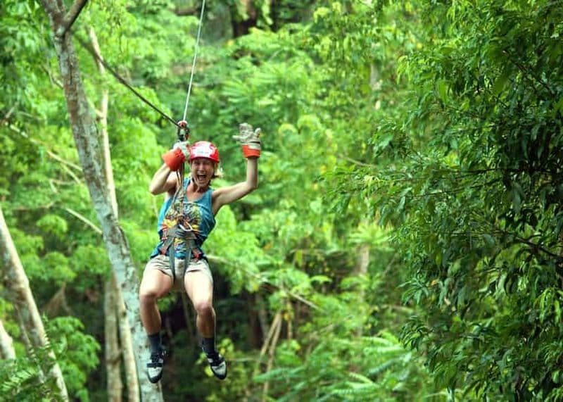Krabi : Zipline, quad et escalade à la corde