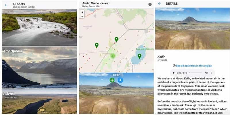 Billet Islande : Audioguide, Carte interactive 200 spots ++