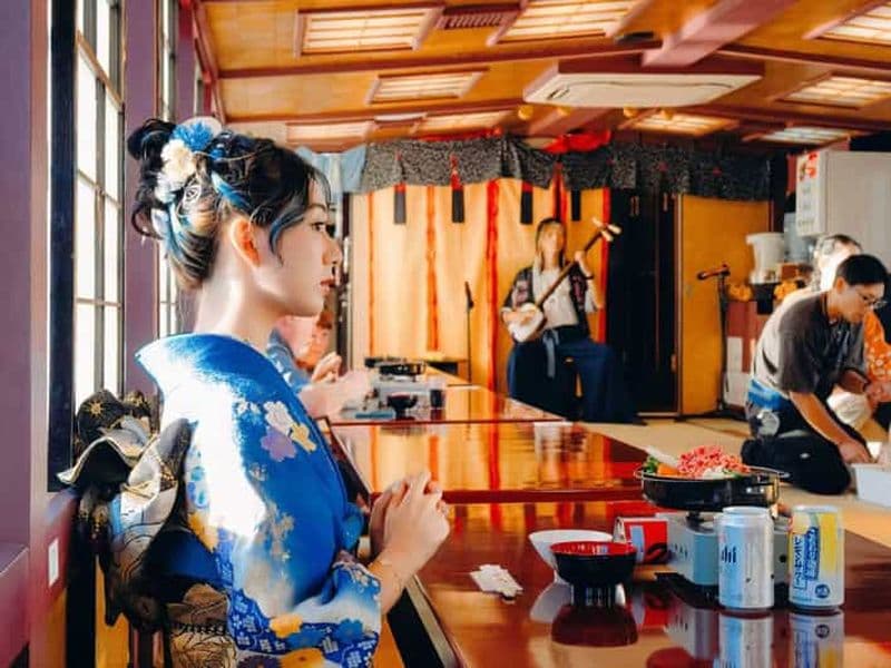 Dîner-croisière à Tokyo, spectacle traditionnel, boissons et tour de Tokyo