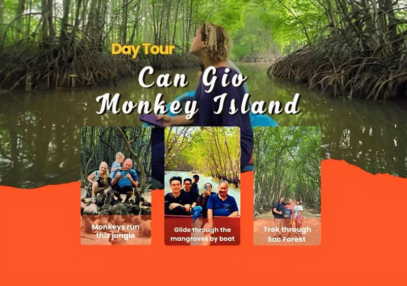 Au départ de Ho Chi Minh-Ville : Randonnée dans la mangrove de Can Gio et sur l'île aux singes