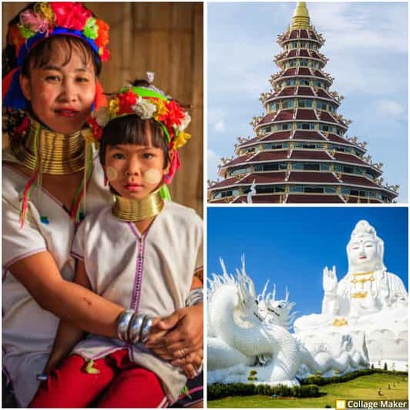 Billet Depuis Chiang Mai : visite des temples de Chiang Rai et du village des hommes au long cou