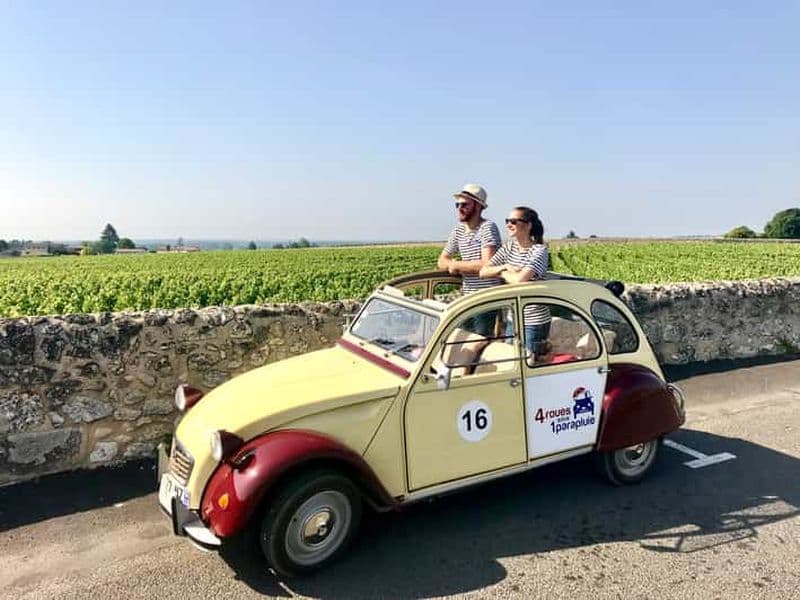 Billet Saint-Émilion : visite privée d'une journée en Citroën 2CV