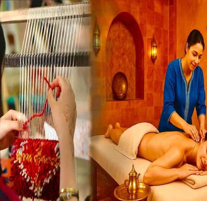 Hammam, massage et atelier de tissage de tapis berbères à Marrakech