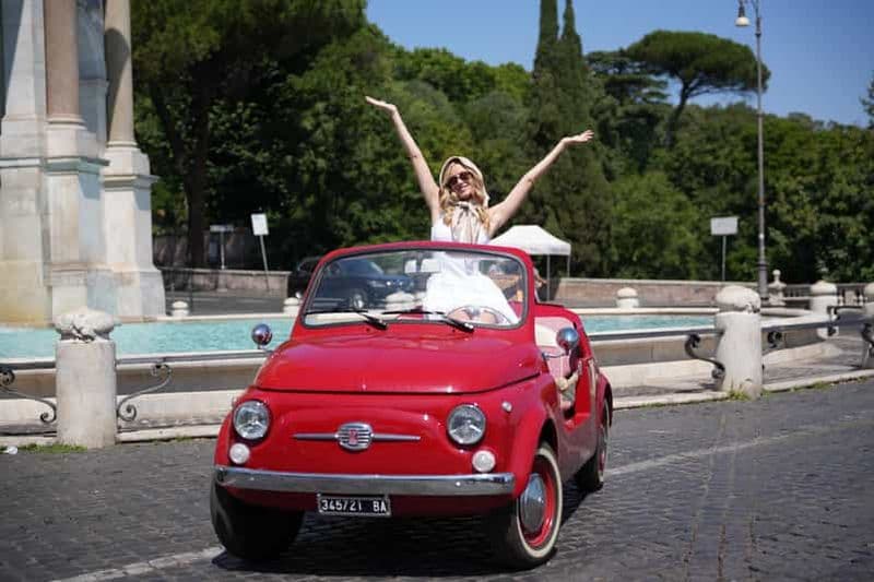 Billet Rome en Fiat Jolly : visite privée en voiture rétro et séance photo