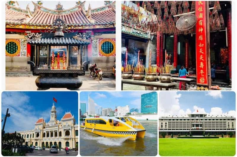 Au départ de HCM : visites des principaux quartiers de la ville et de Chinatown - visite en bus sur l'eau