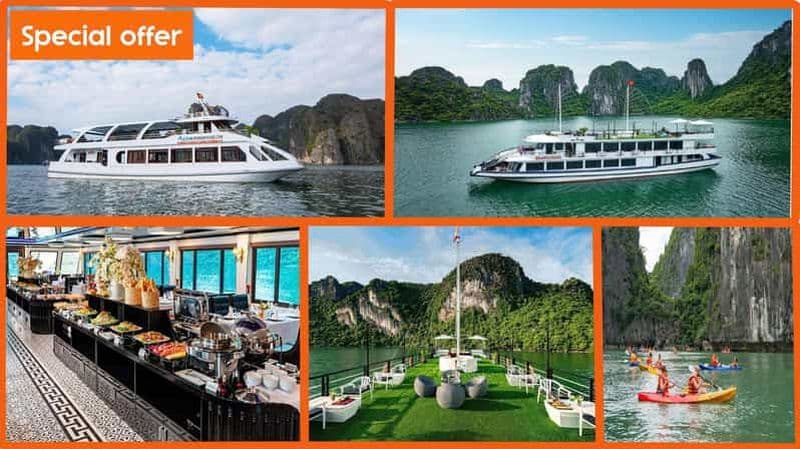 Billet Au départ de Hanoï : croisière d'une journée dans la baie d'Halong avec grands et petits groupes