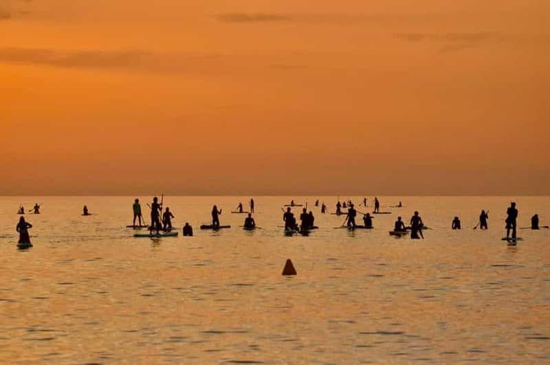 Barcelone : Paddleboard à l'aube. Inclus : professeur, photos, matériel.