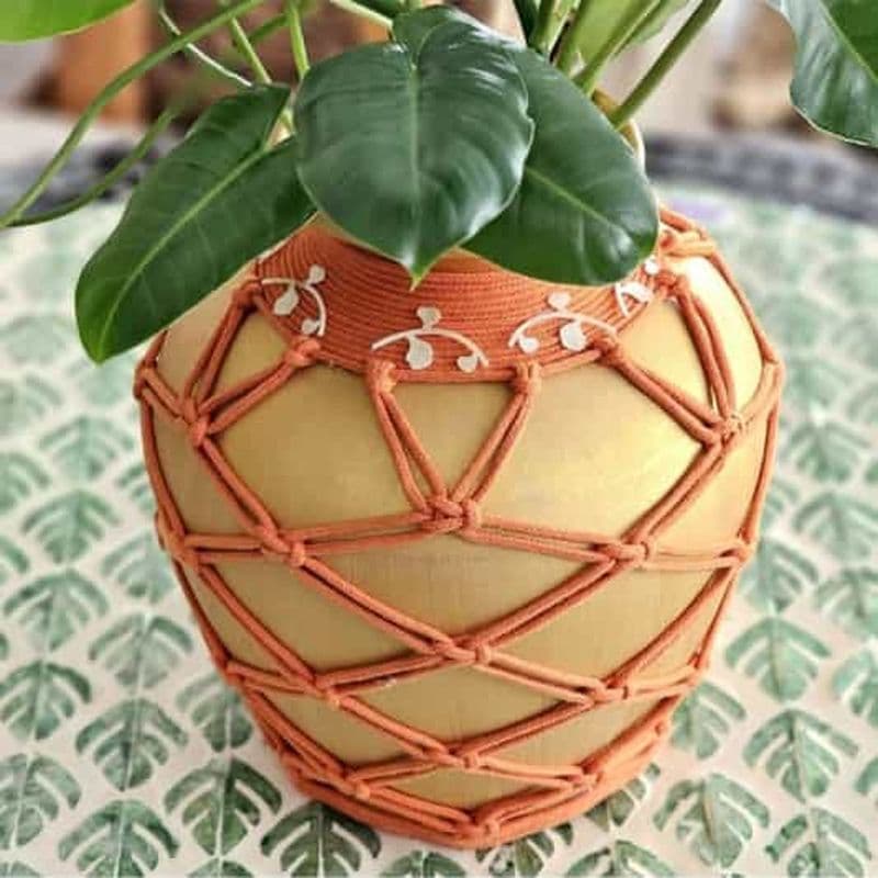 Brunei : Atelier de macramé pour vase avec matériel