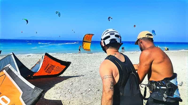 Rhodes : cours particulier de kitesurf pour débutants