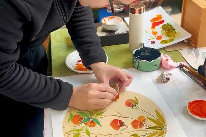 Pékin : atelier de peinture et de calligraphie chinoises