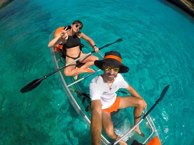 Minorque : Visite guidée en kayak transparent