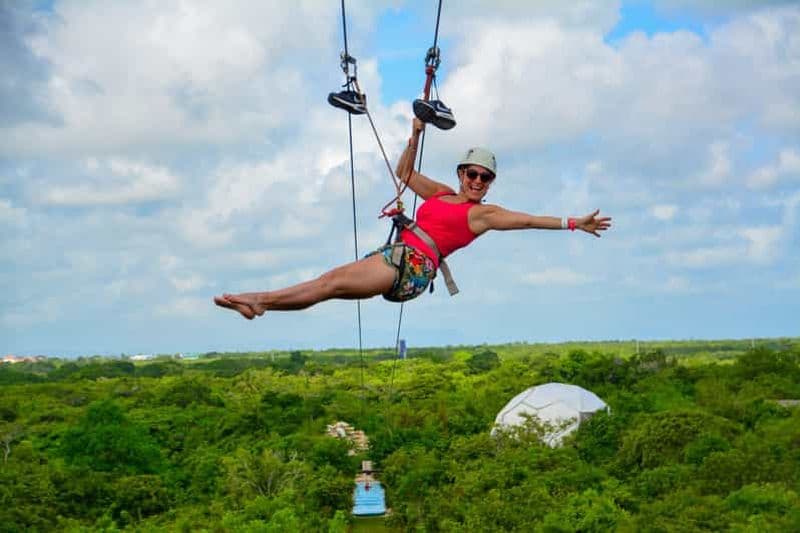 Billet Punta Cana : Aventure en zipline avec prise en charge à l'hôtel