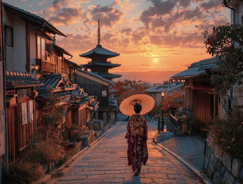Billet Kyoto : visite à pied nocturne du quartier de Gion et des geishas