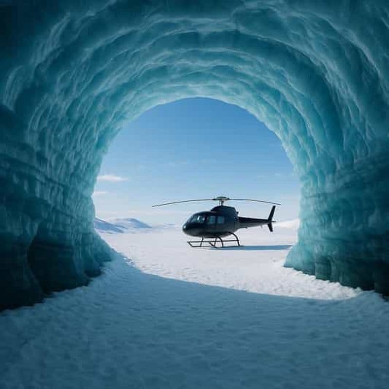 Billet Visite de la grotte de glace en hélicoptère