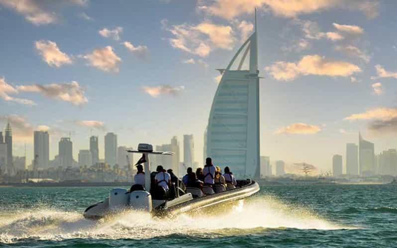 Billet Dubaï : tour en bateau rapide de 100 minutes, vue sur l'Atlantis et Burj Al Arab